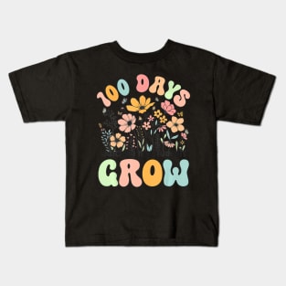 100 Days Of School Teacher 100 Days Watching My Student Grow Kids T-Shirt